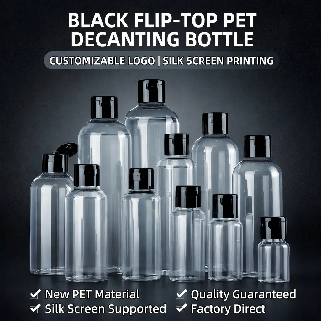 Pet Cosmetic Bottles Transparent Travel Bottles Empty Dispensing Bottles Shatter-Resistant For Daily Liquid Dispensing Travel