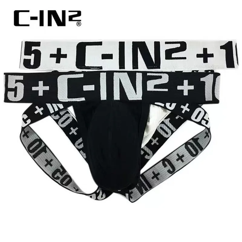 C-IN2 Men\'s double thong low-rise sexy buttock revealing underwear youth gay hip lifting spice cin2 men thong