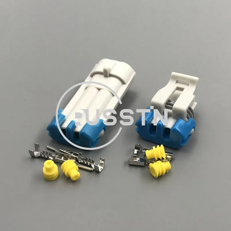 1 Set 2 Hole Automotive Sealed Throttle Plug Auto Electrical Connector Socket AC Assembly For Car 12162343 12052644 - Image 2