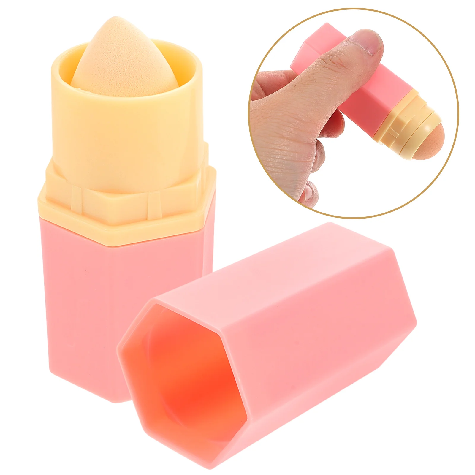 أسطوانة ممتصة للزيت من الحجر البركاني برأس مزدوج، مزيل زيت الوجه خفيف الوزن للبشرة الدهنية، معطر مكياج محمول