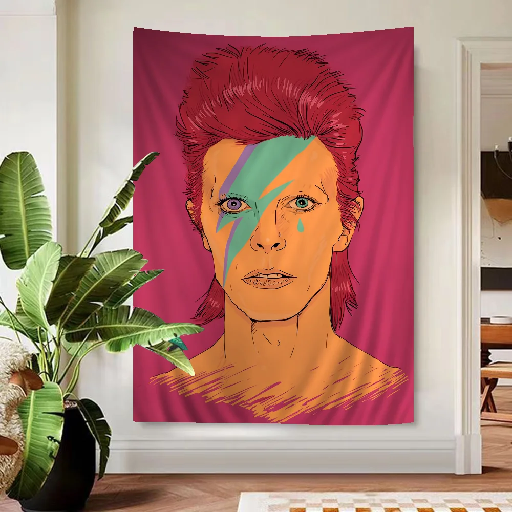 

D-dAVID-BOWIE Art Printed Colorful Tapestry Wall Hanging Bohemian Wall Tapestries Mandala Wall Hanging Sheets