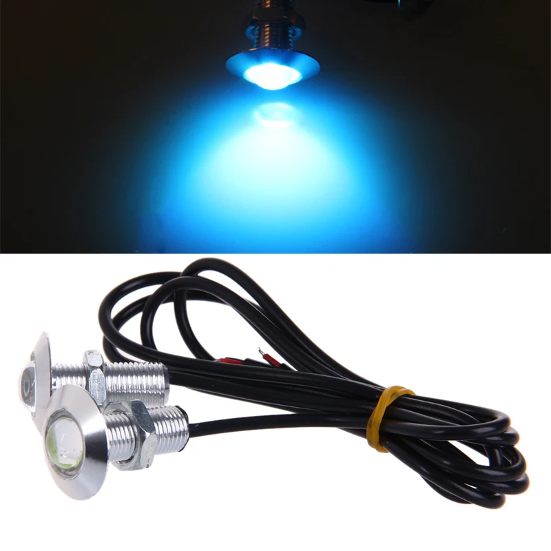 2Pcs Easy Installation Motorbike Car Strobe Spotlight Portable Eagle Eye Flash Light Round LED Strobe Lights DropShipping