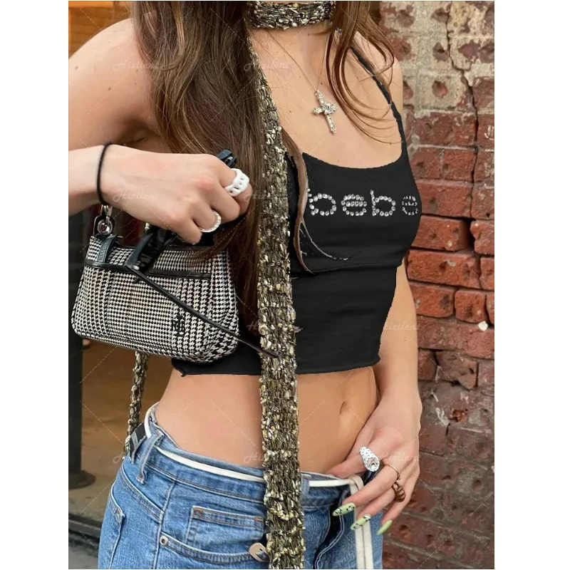 Summer clothes 2025 for Women's Clothing new halter fashion drill without back