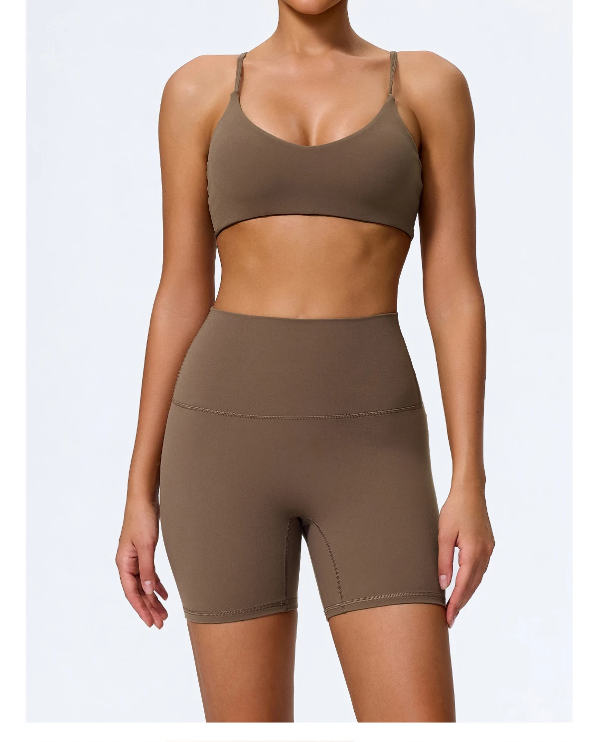 Ctenkevet Sommer Damen 2-teiliges Ärmelloses Sportset, Zweiteiliges Yoga-Set für Frauen, Hochgeschnittene Atmungsaktive Leggings, Sportbekleidung für Damen – Detail 18