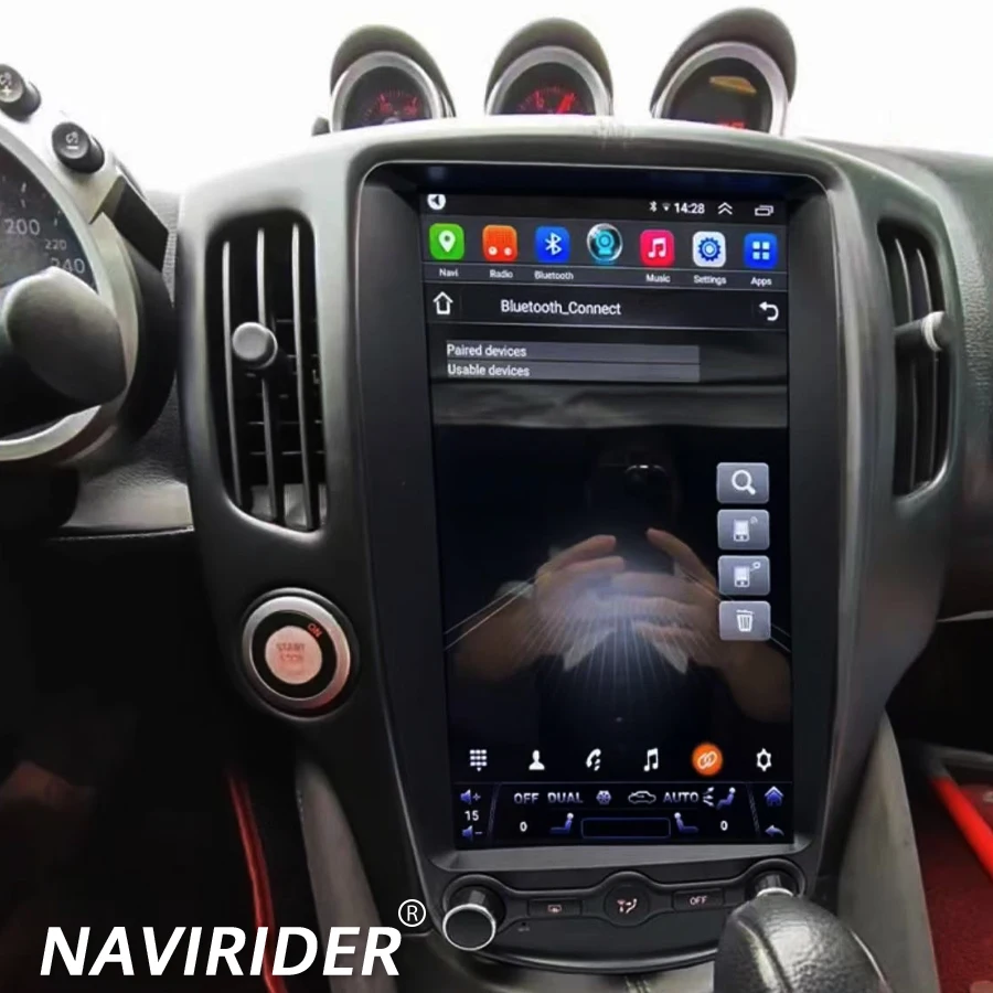 GPS Auto 8 + 256GB BT DSP Radio de coche 13,8 pulgadas unidad principal Android 15 Multimedia estéreo automotriz para Nissan 370Z 2008 - 2019 Carplay