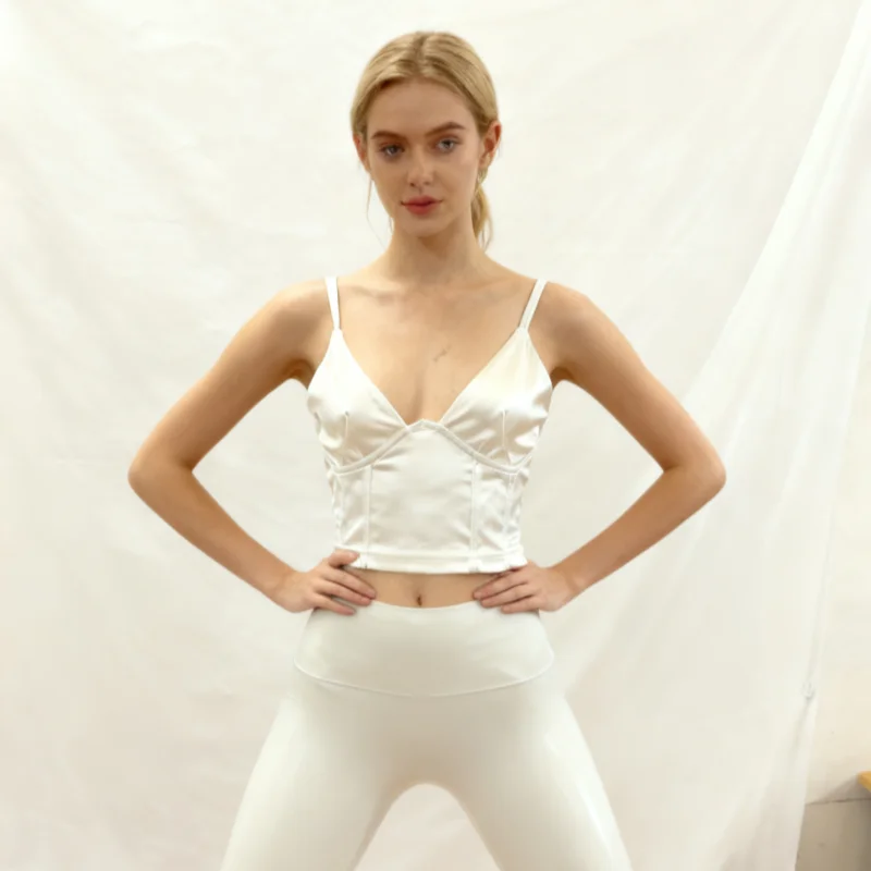 

2026 summer camisole V-neck simple sexy backless solid color versatile vest women's slim fit top