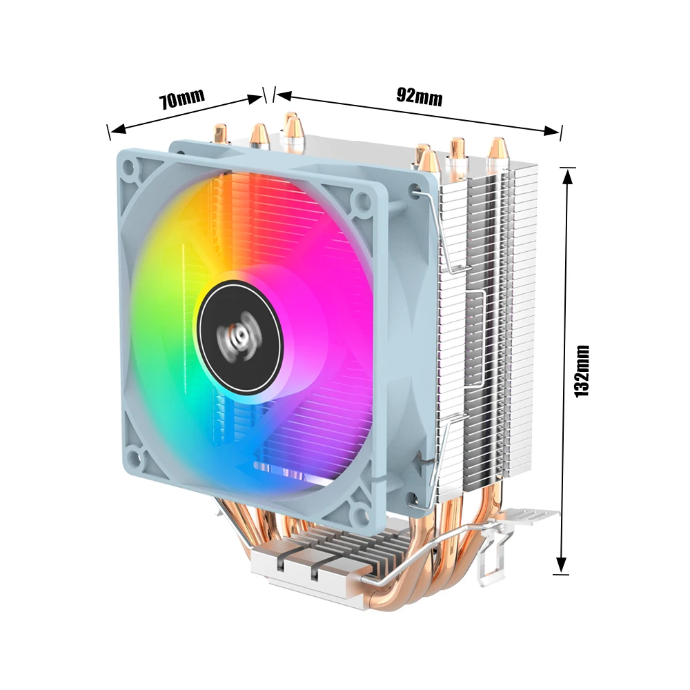 مبرد Aigo-ice400se ، مروحة تبريد ، مشعاع هادئ ، 4 أنابيب حرارية ، intel lga 115x ، من من ، من ، من ، إلى ، من amd am3 ، am4 ، am5