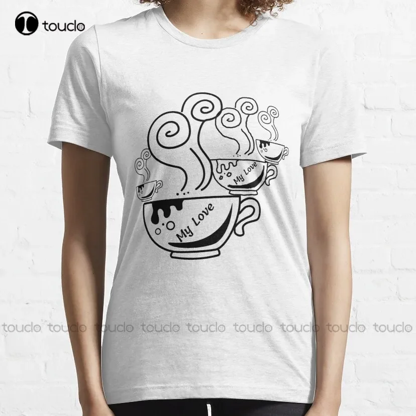Cute Take It Away Coffee Designs Classic T-Shirt Football Shirts For Women Custom Aldult Teen Unisex Digital Printing Tee Shirts