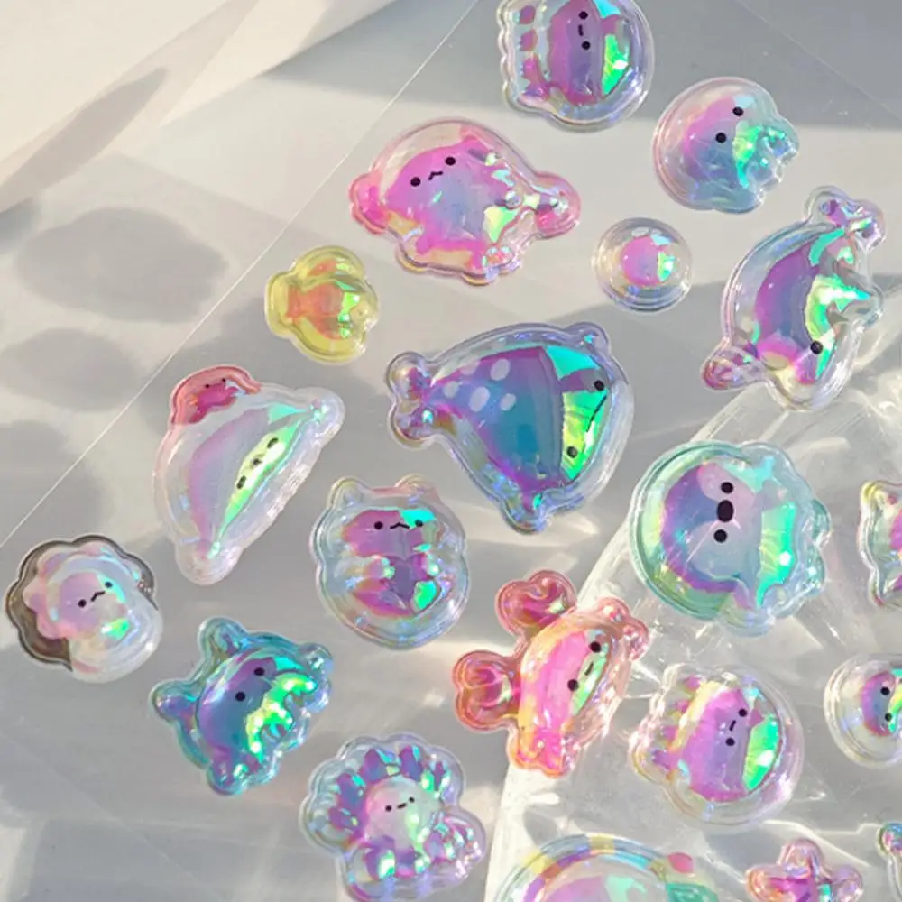 

DIY мультфильм бантик животные Радуга градиент 3D рельефные наклейки милые канцелярские принадлежности Скрапбукинг журнал наклейка Декор товары для рукоделия