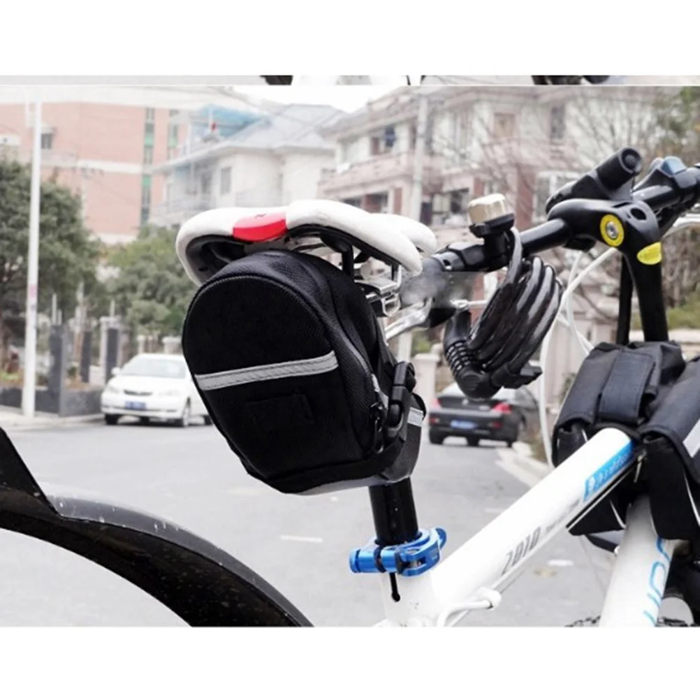 Fahrrad-Rücksitz-Satteltasche, schwarz, hohe Dichte, 600 d, wasserdicht, schnell abnehmbar, Radfahren, Rücklicht, Aufhänger, Fahrradtaschen