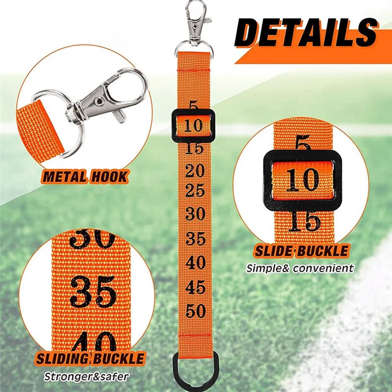 

A29Z-Football Referee Gear Referee Chain Clips Kit- Football Yard Markers For Head Linesman Umpire Equipment Durable Easy To Use