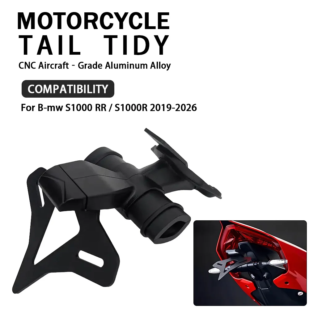 Tail Tidy Fender Eliminator License Plate Holder Bracket accesorios para moto For B-mw S1000 RR / S1000R 2019-2026