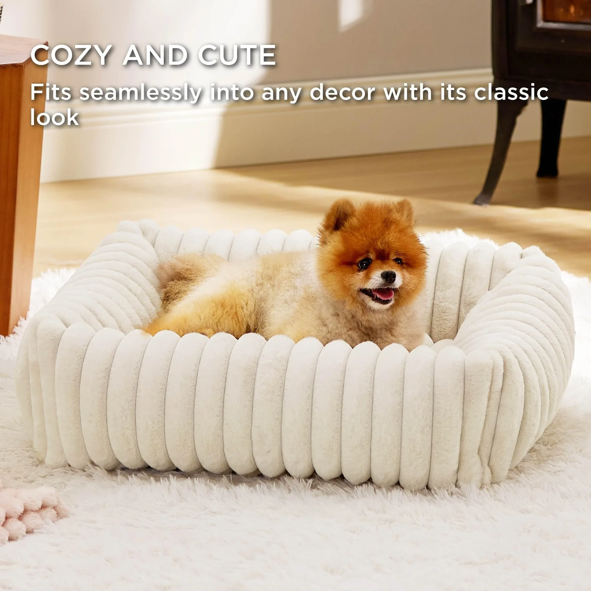 Luxury Bed for A Small Dog Warm Cat Sofa Nest Pet Comfortable Plush Puppy Bed Removable Washed for Small Animal Dog Accessories