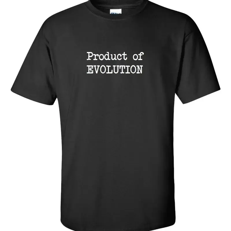 Produit d'Evolution Funny Darwin Atheist Biology T-shirt noir et blanc