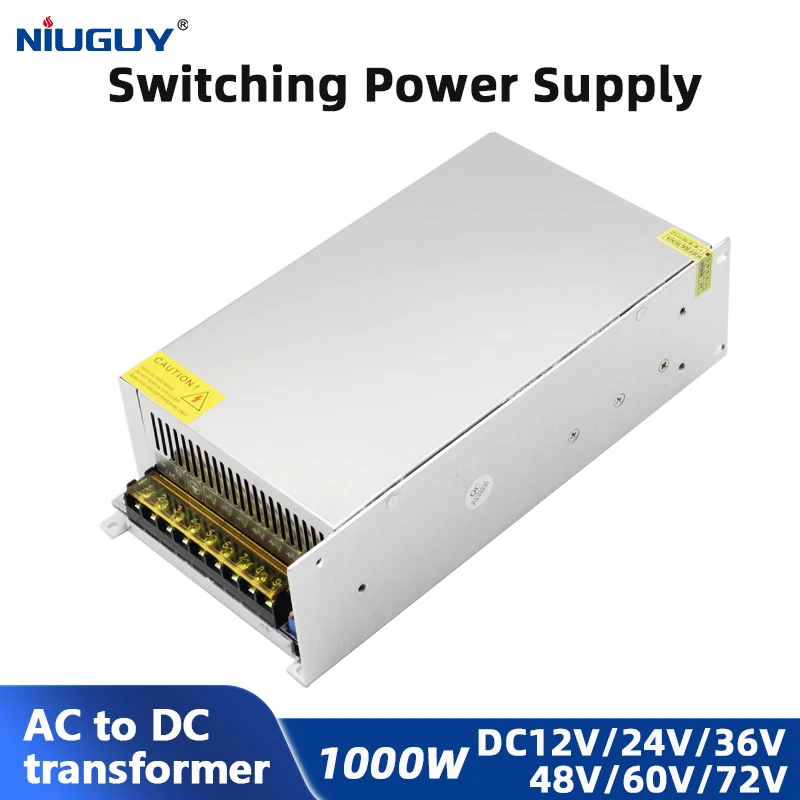 

Switching power supply 1000W DC 60V 48V 36V 24V 12V AC 110-220V AC/DC transformer power supply SMPS CNC adjustable voltage