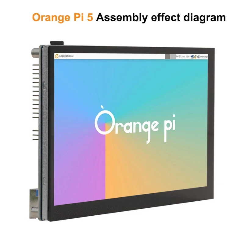 Orange Pi 5 7.0 "IPS MIPI DSI TFT لوحة عرض LCD 7.0 بوصة 1024X600 بالسعة شاشة تعمل باللمس وحدة LCD ل Orange Pi 5/5B/5Plus