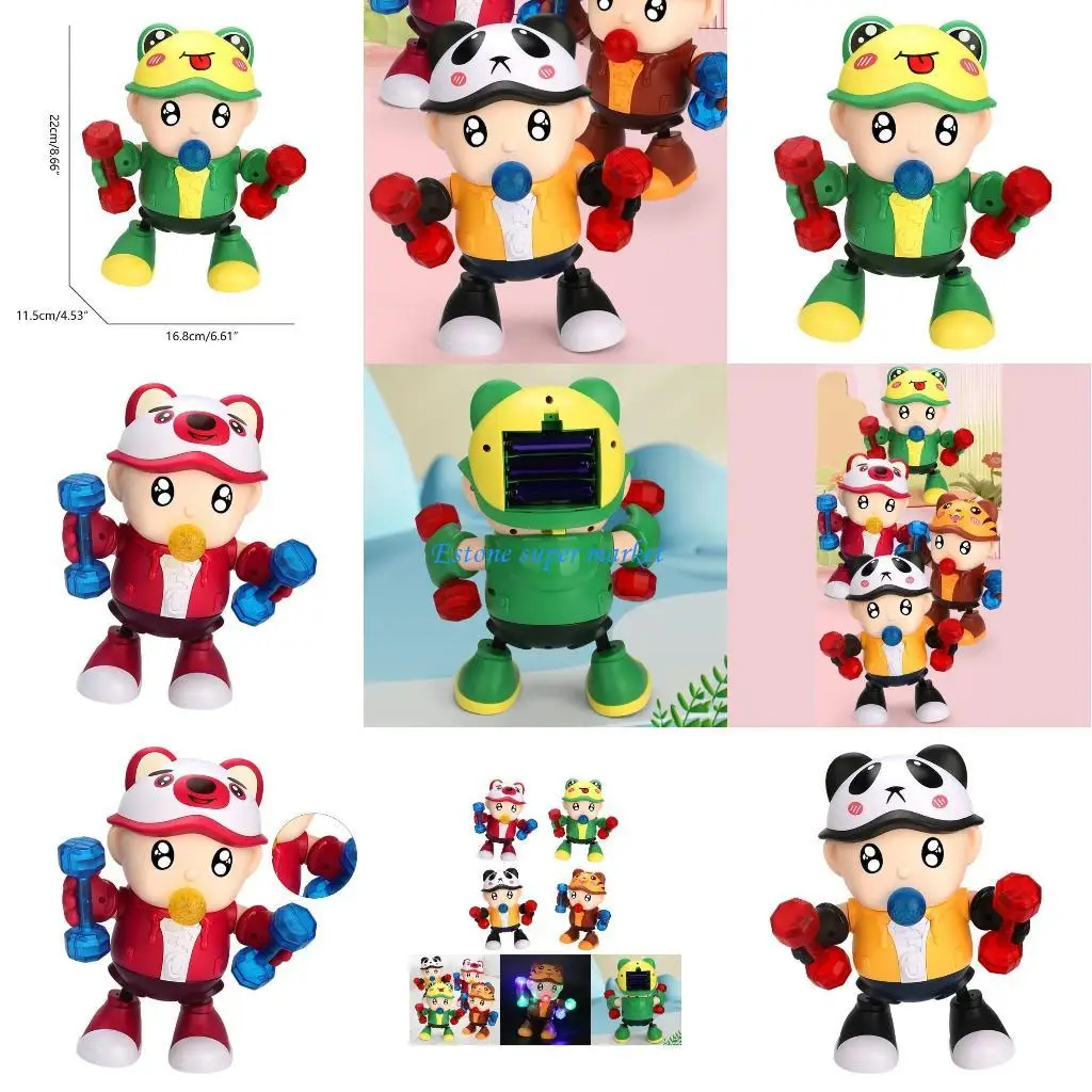 

090B электрическая танцевальная детская игрушка мультяшная музыкальная поющая кукла игрушка подарок на Новый год для малышей