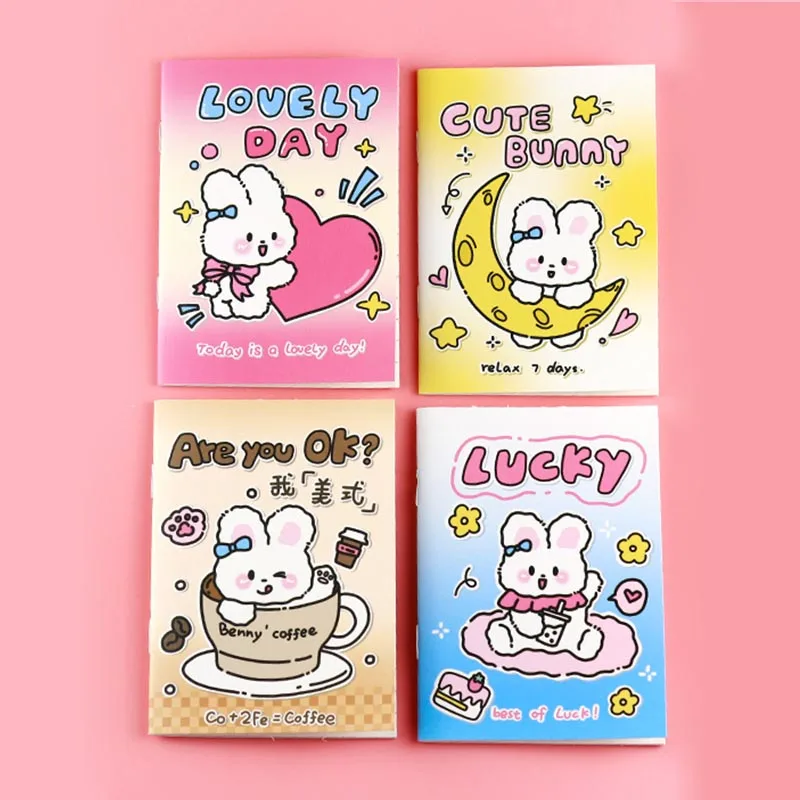 20pcs/lot Creative Rabbit Notebook Notepad Mini Note Book Diary Day Planner Kawaii Journal Stationery gift School Supplies