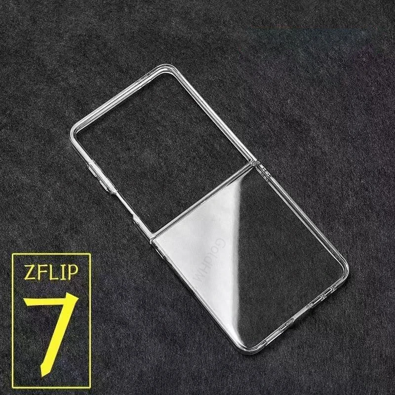 For Samsung Galaxy Z Flip 7 5G HD Transparent Clear Flip Case For Samsung Z Flip7 6 Hard PC Protective Back Cover For Z Flip6 7