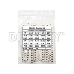 4000PCS 0402 SMD Resistor Kit Assorted Kit 10ohm-1M ohm 5% 80valuesX 50PCS=4000PCS Sample Kit 0805 0603 1206 2512 1210