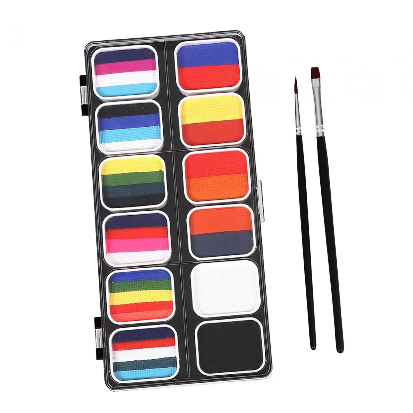 Farby do twarzy i ciała, 12 kolorów, zestaw do malowania twarzy, praktyczny i łatwy w użyciu.