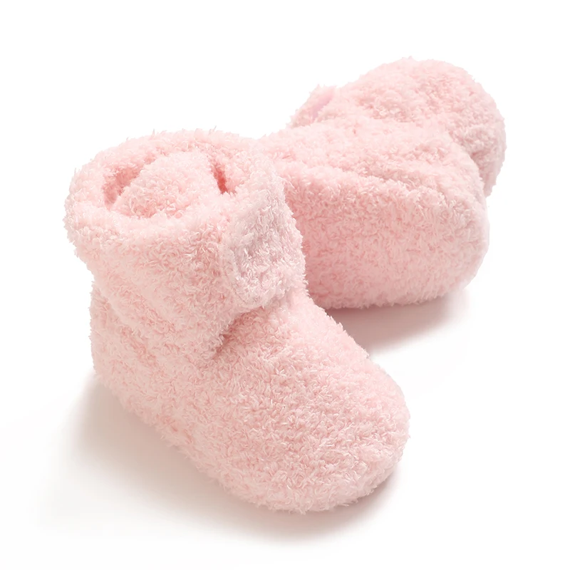 Baby Learning Walk Shoes, Warm Fuzzy Winter Crib Booties,Velcro Anti-drop Soft Footwear for Newborn Infant Boys Girls 0-1 Year - view 4