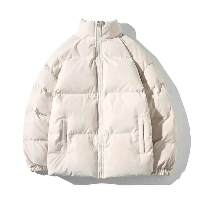 2023 Nieuwe Winterjas Heren Parka 'S Dikker Warme Jas Heren Opstaande Kraag Effen Kleur Casual Parka Vrouwen Mode Nieuwe Streetwear 5xl