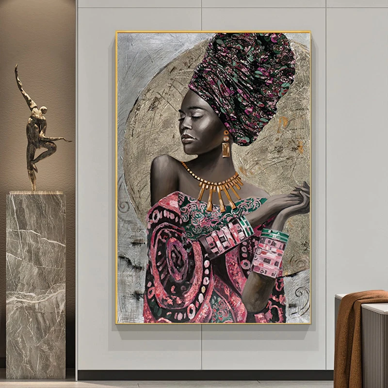 5d diy diamond painting full square/round drill Black African Woman diamond art embroidery cross stitch mosaic decor portrait