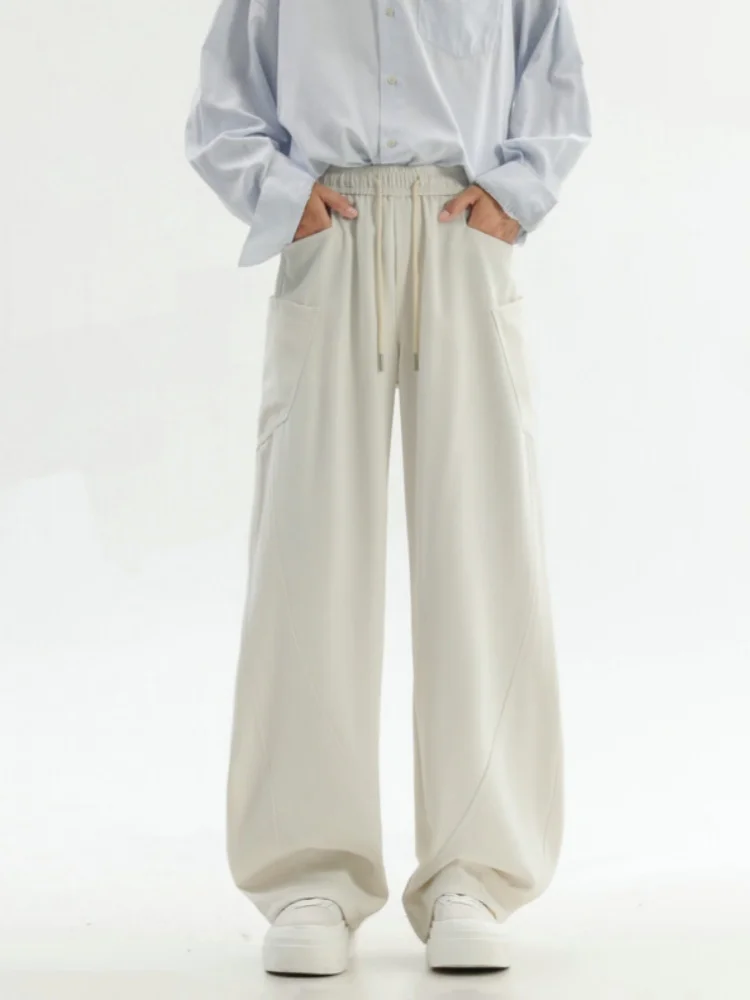 

Мужские повседневные брюки Cleanfit с широкими штанинами, весна-осень, в американском молодежном стиле, свободного кроя, с дизайном «нож»