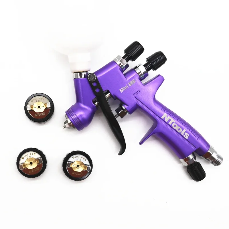 

Hvlp Spray Gun, Air Spray Gun Paint Sprayer Gun with 0.8/1.0/1.2mm Nozzles, 250ml Capacity Great for Walls, Automotive,