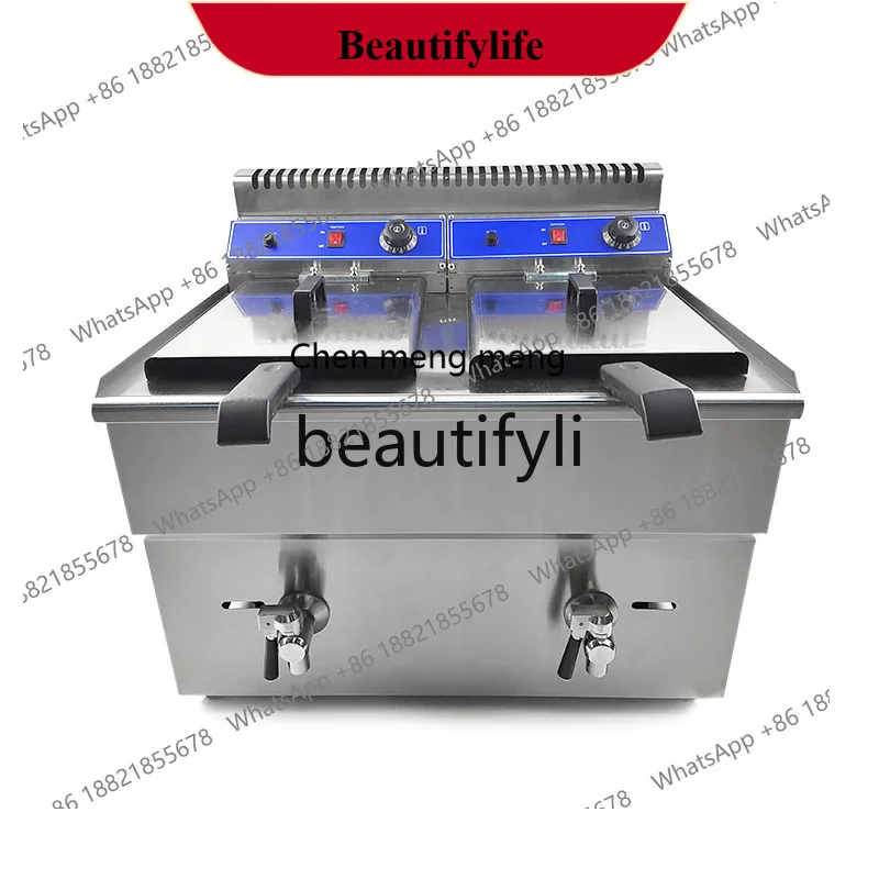 

AB02 Snack machine fryer gas fryer, double sieve fryer, stall fryer commercial