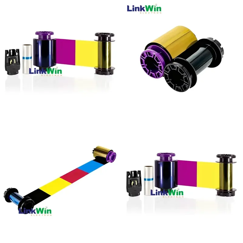 Compatible Color ID Card Printer Ribbon RT4F010SAA YMCK Retransfer Ribbon 500 Prints for Avansia Sublimation Card