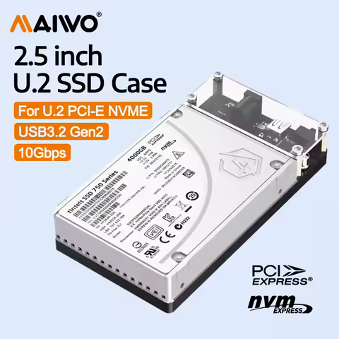 MAIWO 2.5-Inch U.2 NVMe SSD Hard Drive Docking Station 10Gbps USB3.2 Type-C Gen2 Notebook Desktop NVMe Protocol u.2 SSD Adapter