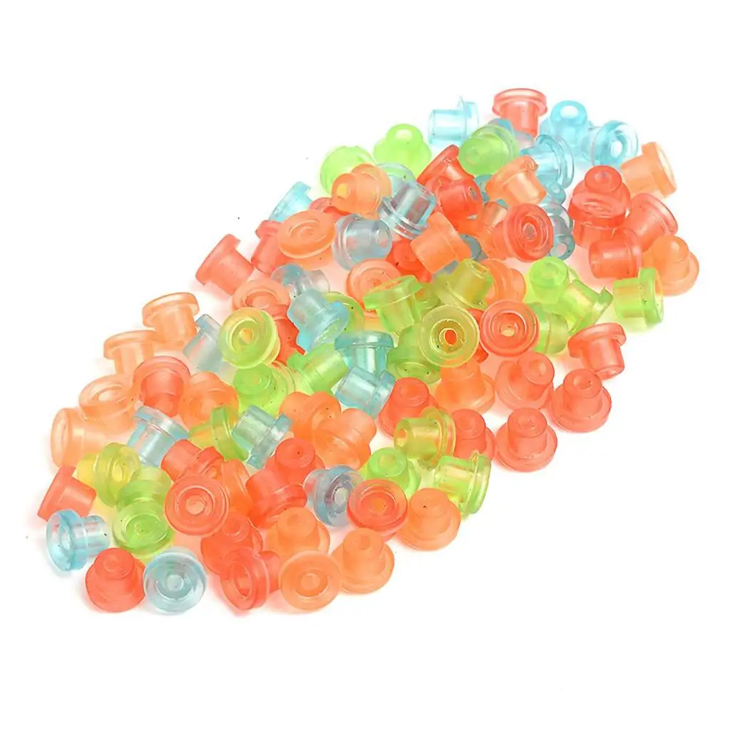 100Pcs Colorful Bands Gun Needle Machine Eyelets Nipple Bar Supply