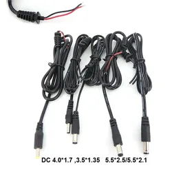 1M 2pin Adapter Output Power adapter Cord DC Male Plug 100cm Cable 5.5*2.5mm 5.5x.2.1 4.0*1.7mm 3.5*1.35mm repair pigtail cord