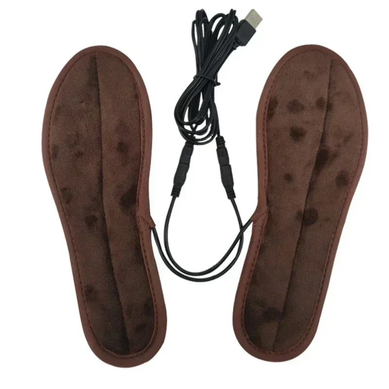 1 par de plantillas de zapatos con calefacción eléctrica, calcetines cálidos, calentador de pies, calentador USB para pies, calentador de invierno Mh56, accesorios para acampar al aire libre y senderismo