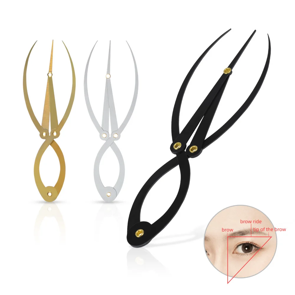1pc Edelstahl Microblading Balance Positionierung Äquidistan Dreieck Augenbraue Mapping Lineal Golden Ratio Sattel Make-Up-Tool – Detail 31