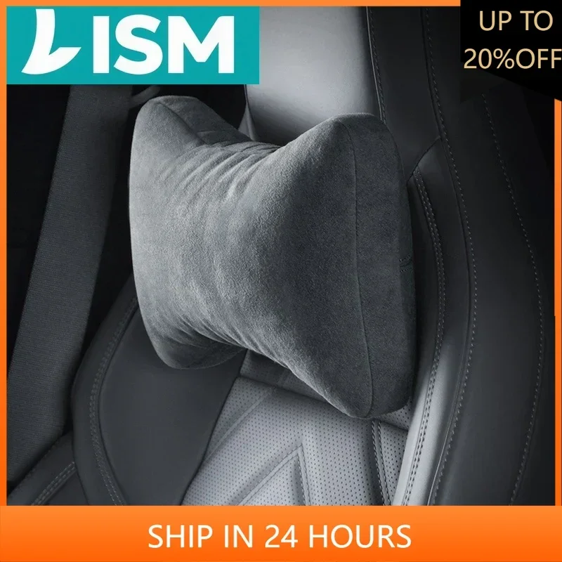

NEW1 For Zeekr 001 2024 2021 2022 2023 Car Styling Suede Seat Headrest Pillow Neck Protection Lumbar Backrest Auto Accessories