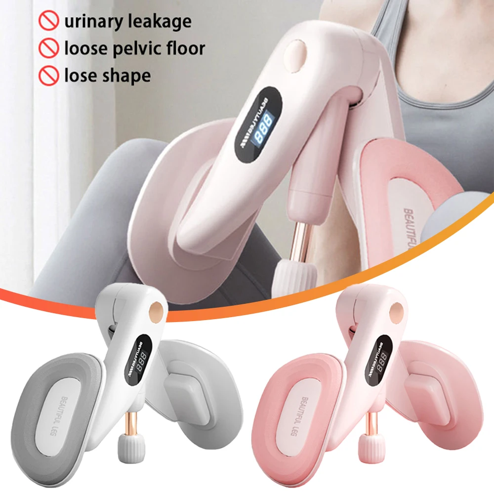 Thigh Master Pelvic Floor Trainer Adjustable Resistance with Counter Kegel Exercises Device Muscle Trainer for Women Home Gym