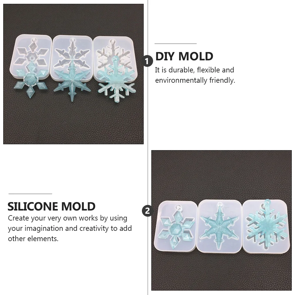 6pcs Snowflake Pendant Mold Silicone Diy Craft Mold For Epoxy Resin Jewelry Making Art Craft Accessories Diy Supplies