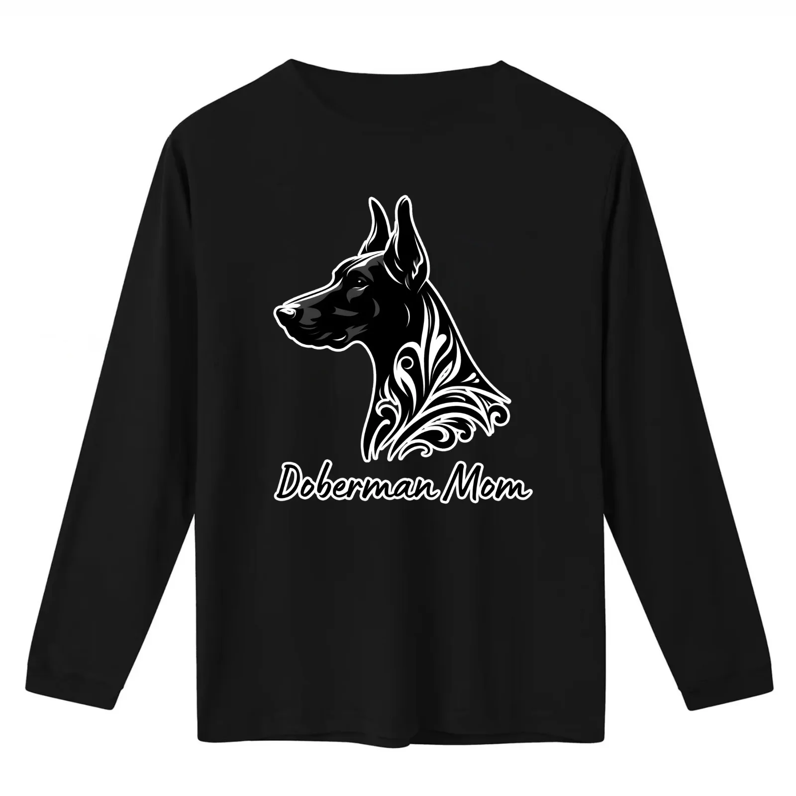 Fierce & Loving Doberman Mom T-Shirt Summer Casual Cotton Tee Oversized Streetwear Tops Vintage Graphic Print 100% Cotton