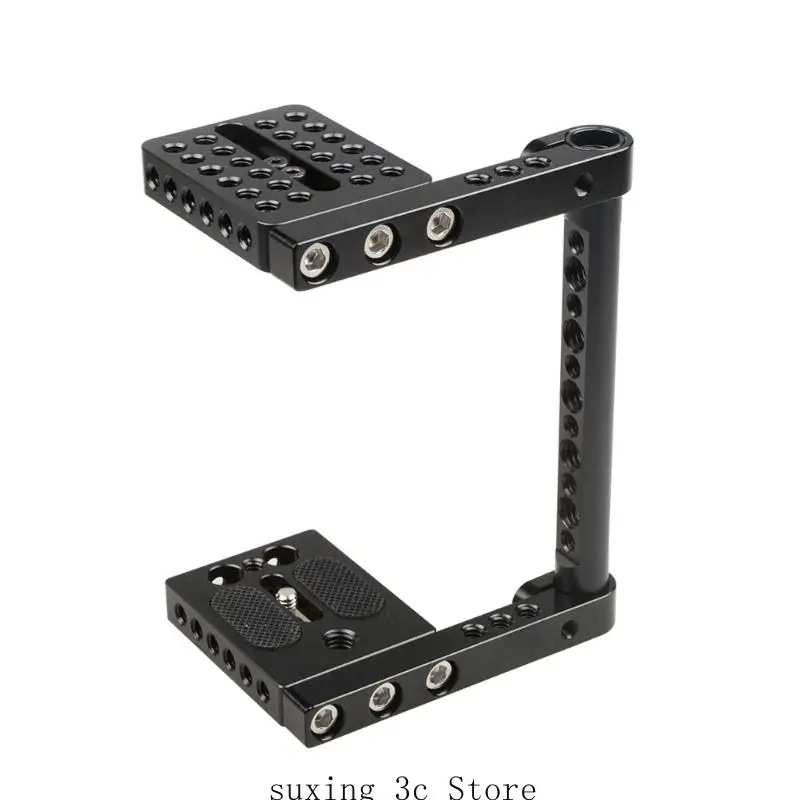 

Professional Camera Cage Aluminum Camera Cage with Top Handle Tripod Mount Adapter for DSLR Cameras Accessories