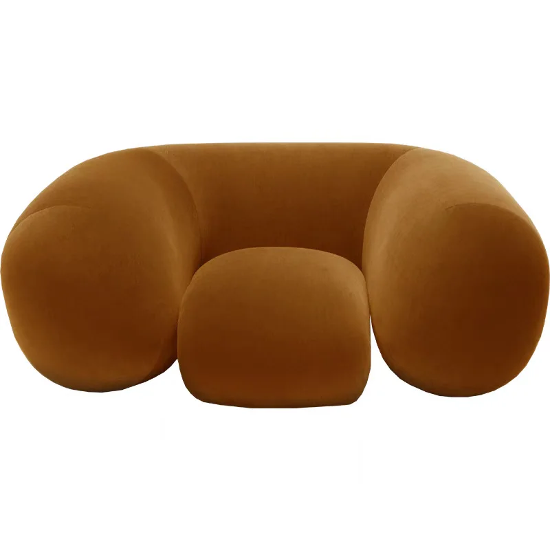 

High-end art design lazy casual fabric living room single sofa