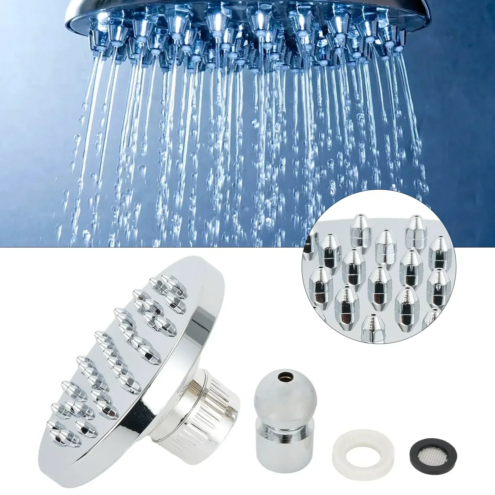 High Quality Shower Head Shower Top ABS Material Internal Thread Plastic Top Spray Relieves Fatigue For Bathroom
