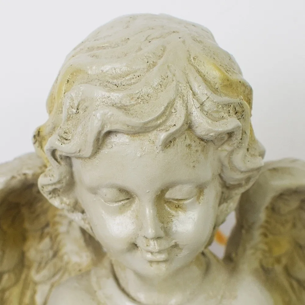 

Resin Material Solar Garden Angel Statue Praying Pose Figurine Style Memorial Angel Lawn Ornament Solar Powered