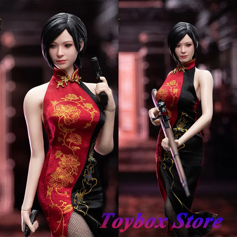 

SWTOYS FS065 1/6 Collecitible Miss Wong 3.0 Action Figure Red Cheongsam Cloth Ada Wang Delicate 12" Full Set Girl Soldier Model