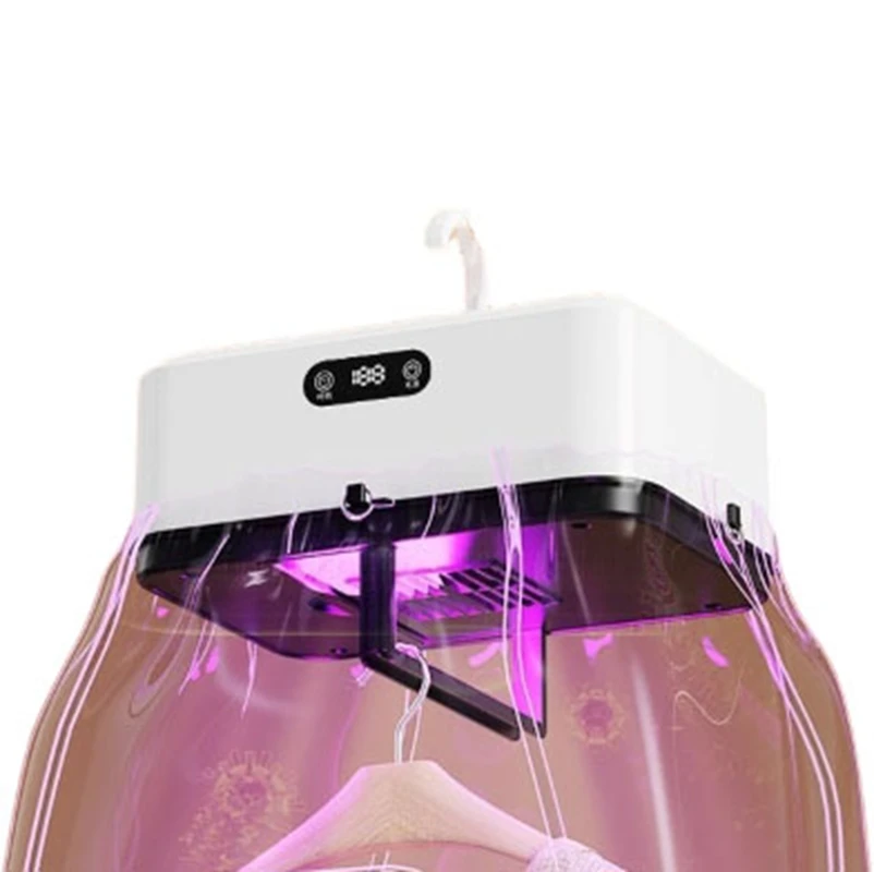 B51C Compact Portable Clothes Dryer-Foldable Travel Design With Cover And Manual-Power By PTC Heating System