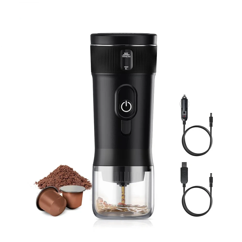 Portable Coffee Maker MIUI Small Espresso Machine DC12V Travel Coffee Maker for Car Outdoors Camping Backpacker Lightweight