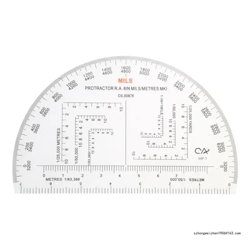 

28GF Land Navigation Protractor Map Protractor Coordinate Scale Map Reading Ruler