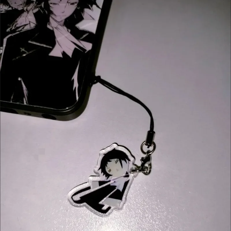 Sangles de téléphone portable en acrylique Bungo Stray Dogs, JODazai Osamu Nakahara Chuuya, pendentif Kawaii, lanière mignonne